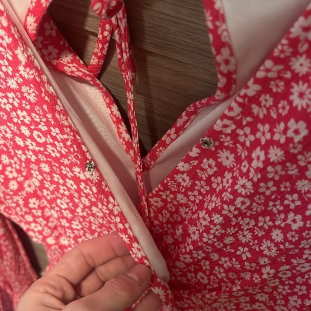 Pink Bell sleeve Romper - Picture 3 of 4